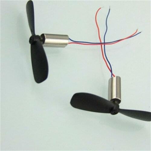 2PCS Coreless Motors + Propellers CW CCW DC 3.7V 4.2V High Speed 6mm*14mm Motor Hollow Cup DIY RC Drone Quadcopter Airplane