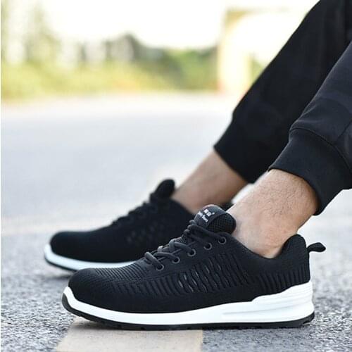 ZEEKSON Fashion Fly-woven Mens Anti-smashing Tooling Shoes Out Low-top Youth Casual Shoes Breathable Mesh Sports Couple Shoes