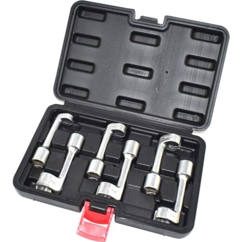 6pcs 12-19mm 1/2" Drive L-Type Open Ended Ring Wrench Socket Set Special Wrench For Nuts And Bolts