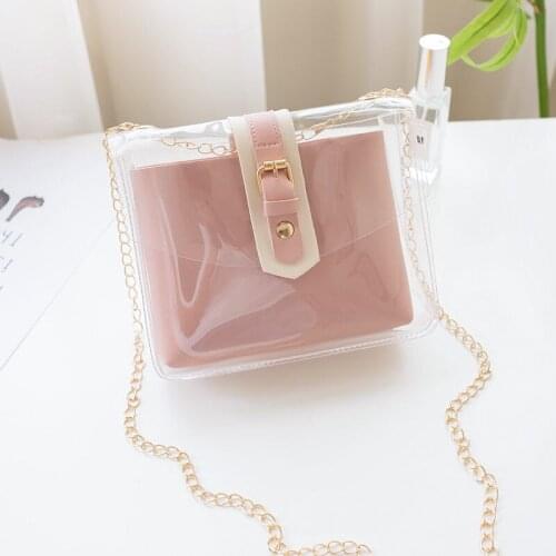 2020 new Korean casual jelly bag women Chic composite transparent bag shoulder messenger bag women
