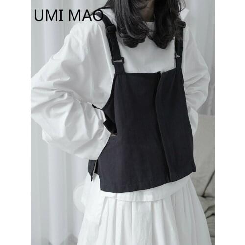 UMI MAO Homemade Yamamoto Design Sense Niche Dark Japanese Tooling Functional Wind Vest Women Loose Deconstructed Jacket Trend