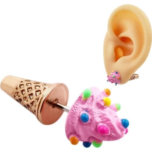 JHJT 18G Cartilage Earrings Stud 316L Stainless Steel Stud Earring for Women Men Helix Ear Body Piercing Jewelry