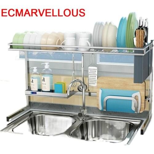 Almacenamiento Dish Drainer Nevera Sink Organizer De Cozinha Stainless Steel Organizador Cocina Mutfak Cuisine Kitchen Rack