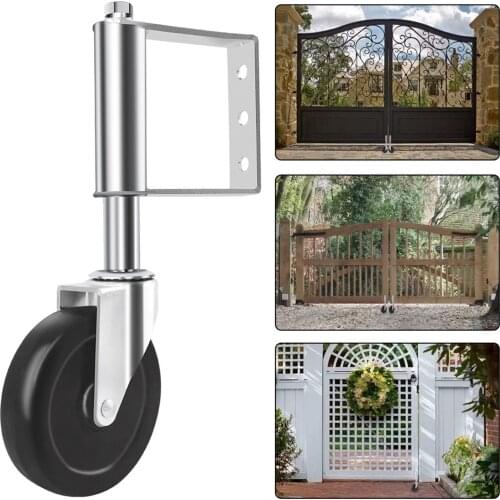 Heavy Duty Rubber Mute Spring Loaded Gate Door Wheel Caster Spring Wheel Home Gate Door Roller Slider