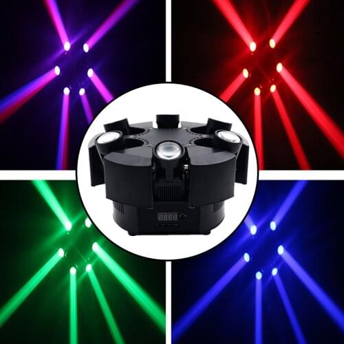 Led six-headed color beam DMX512 controls dj stage special effects lighting disco party Christmas decoration professional stage
