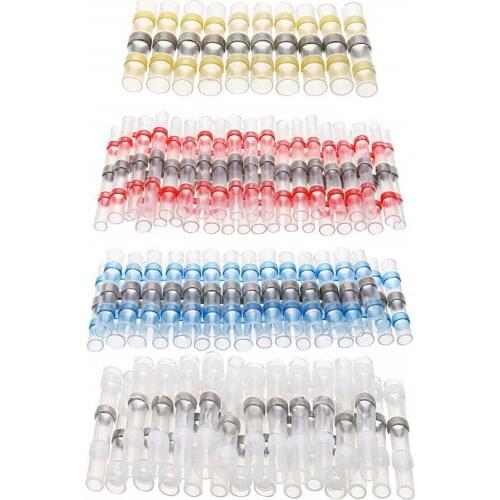 165Pcs Heat Shrink Soldering Terminals 22-10AWG Waterproof Insulated Solder Seal Sleeve Electrical Wire Butt Connectors