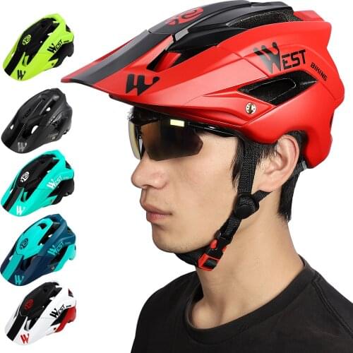 Bicycle Helmet 56-62cm Breathable Ultra-light and Soft Removable Inner Lining Sun Visor Adjustable Safety Cycling