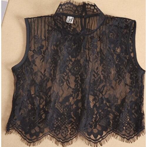 New sweater collar shirt bead collier decoration lace cool collar Female hook flower hollow shirt transparent lace collar