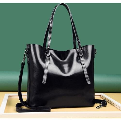 Women Genuine Leather Shoulder bags High Quality Genuine Leather Womens Handbags Designer Large Fashion Female Crossbody Totes