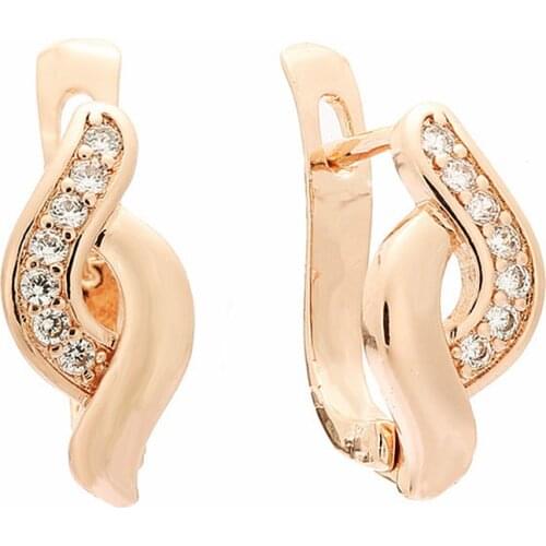 Women Drop Earring Wholesale Femme Jewellery Rose Gold Color Women Accessories Luxury New Design Girls Drop Earring