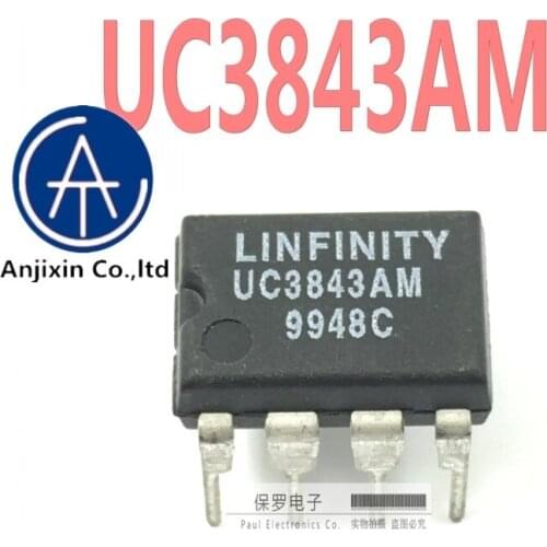 10pcs 100% orginal new switch controller UC3843AM UC3843 DIP-8 in stock