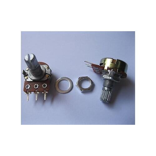 10 pcs B2K Potentiometer pots Tone control 15mm Shaft