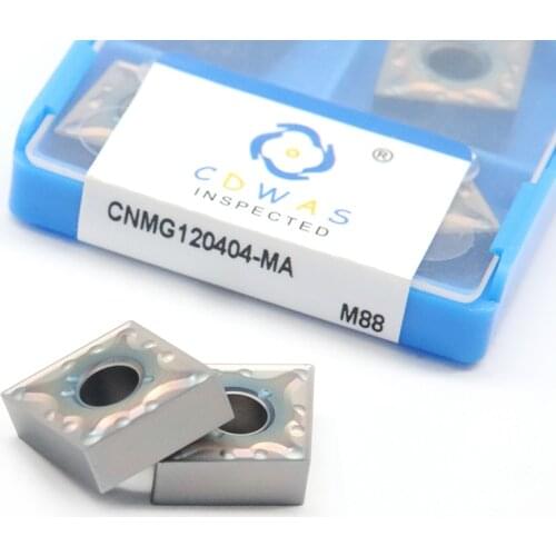 10pcs CNMG120404 MA M88 High Quality Carbide Inserts External Turning Tool CNC Lathe Cutter Tools CNMG 120404 Colorful Blades
