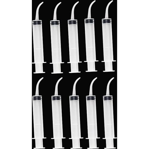 10 Pcs Dental Equipments Silicone Rubber Conveyor Disposable Irrigation Syringes Rinse 12ml Tips Dentist Materials