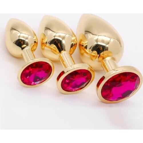 3 Pcs Luxury Jewelry Design Fetish Stainless Steel Anal Butt Plug Fantasy Sex Restraints Bondage Couple SM Toys Waterproof