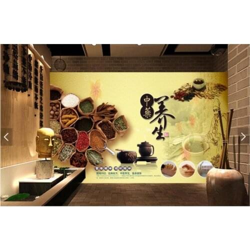 Custom photo 3d room wallpaper Chinese medicine health pharmacy background home decor 3d wall murals wallpaper for wall 3 d