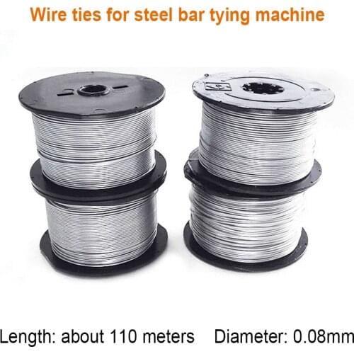 4 PCS 110M 0.8mm Steel Tie Wire Coil Antirust For Automatic Rebar Tying Machine Wire Tool Construction Accessories General