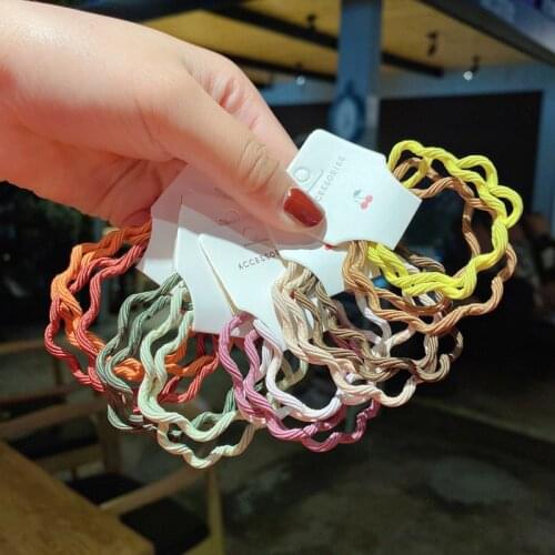 4pcs/card Hair Rubber Bands Accessories Screw Fashion Candy Colors Hair Elastics For girls Women Headwear Hot Sale