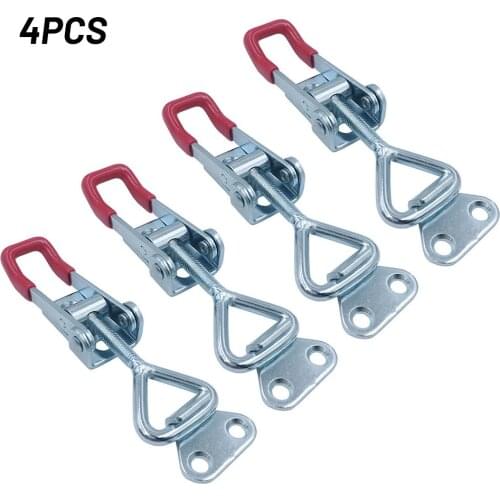 4 Pcs Toggle Clamp Clip Metal Plastic Fast Release High Holding Capacity For Workshop Supplies Hand Tools Accessories