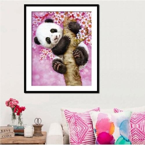 Diy Beginner Partial Diamond Painting For Children Panda Diamond Embroidery Chinese Style Easy Mosaic Painting Round Diamonds