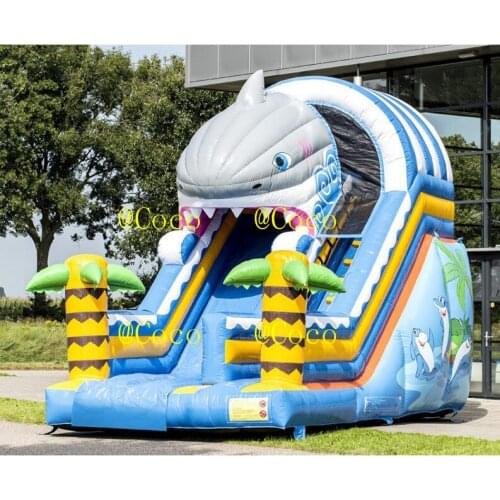 Free air ship to door,2021 New model inflatable jump slide, good quality sea world inflatable slide for party