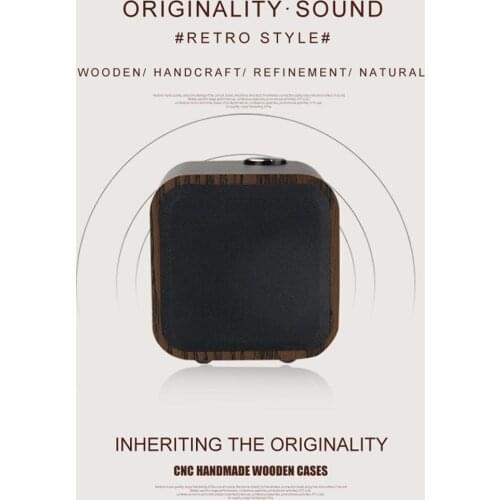 Smalody Bluetooth Speaker Portable HiFi Wooden Subwoofer Wireless Portable Speaker Mini Outdoor Speakers Surround Music TF