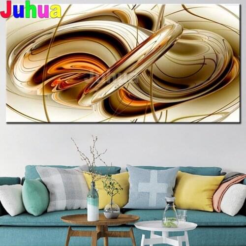 Large 5d Diy diamond painting Abstract Golden Lines,diamond mosaic,Cross stitch, rhinestone embroidery art diamond Home Art
