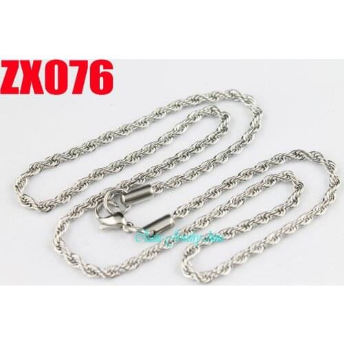 100 meters 3mm twist chain stainless steel necklace rope chain mans lady fashion jewelry sweater chain ZX076