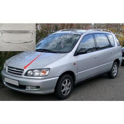 For Toyota Picnic ipsum 1996-2001 ABS Car Styling Front Engine Bumper Grill Upper Center Grille Cover trim Accessories