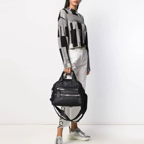 Eco-Friendly Washed PU Material Women Handbag Tote High Capacity Messenger Bag with Movable and Adjustable Long Shoulder Strap