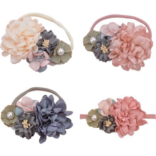 Baby Girl Flower Elastic Headband Infant Kids Stretch Hair Band Toddler Newborn Photography Props Headwear