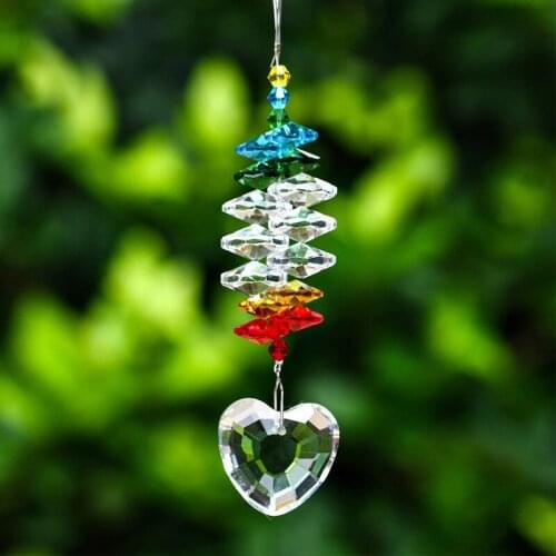 Crystals Pendants &Chandelier Suncatchers Prisms Hanging Ornament Heart Crystal Pendants for Home,Office,Garden Decoration
