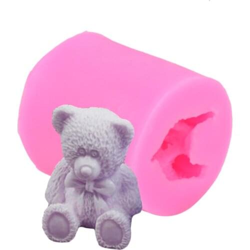 Cake Decorating Tools Bear Shape 3D Silicone Fondant Mould Cake Cupcake Mold Design Chocolate Mould [3]