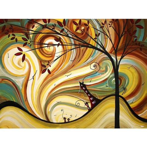 Trees painting Out West oil painting on canvas modern abstract art for sale High quality hand painted