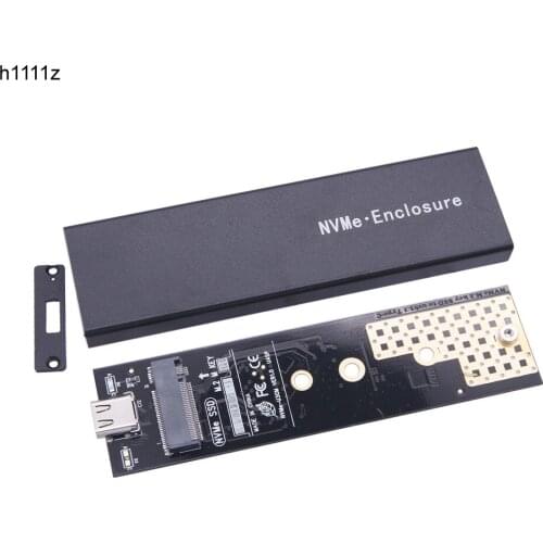 M.2 NVME Enclosure Aluminium TYPEC3.1 Mobile HDD Box Optibay HDD Case TYPE C3.1 RTL9210 M. 2 USB3.1 M.2 PCIE SSD U.2 PCI-E TYPEC