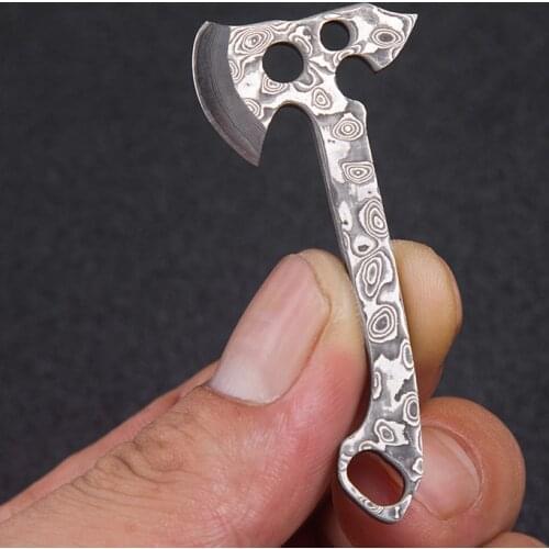 Mini Tomahawk Damascus Steel EDC Small Axe Fruit Knife Portable Knife Demolition Express Knife