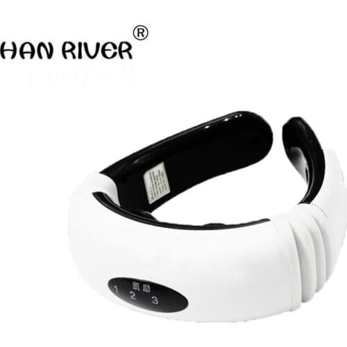 HANRIVER Neck massager/cervical neck massager/digital meridian fields kneading massage body, a new vibration magnetic fitness