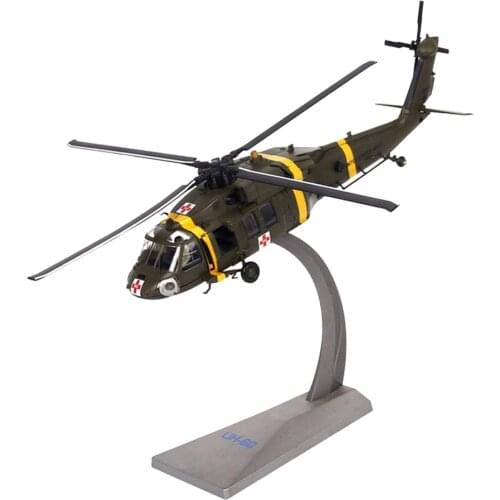 1:48 American UH-60 Aircraft Model Diecast Helicopter Military Gunship Collection Art Crafts