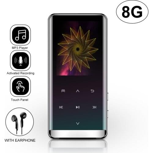 JNN M13 MP3 Player 1.8-inch TFT Display Touch Button MP3 Bluetooth Player Portable Digital Music Player with 3.5mm Headphones