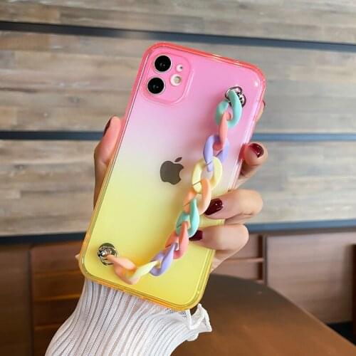 Rainbow Bracelet Jelly Soft Phone Case For iPhone 11 Case Cover For iPhone 12 Pro Max 6 6s Plus 7 Plus 8 X XS Max XR Fundas