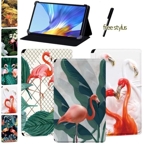 New Cover Case for Huawei Enjoy Tablet 2 10.1/MatePad(10.4/10.8/Pro10.8)/MatePad T8/Huawei Honor V6 Flamingo Leather Tablet Case
