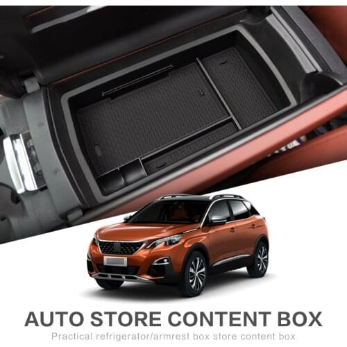 Armrest Box Storage Stowing Tidying for Peugeot 3008 4008 5008 2017-2020 MK2 3008GT GT Car Organizer Accessories