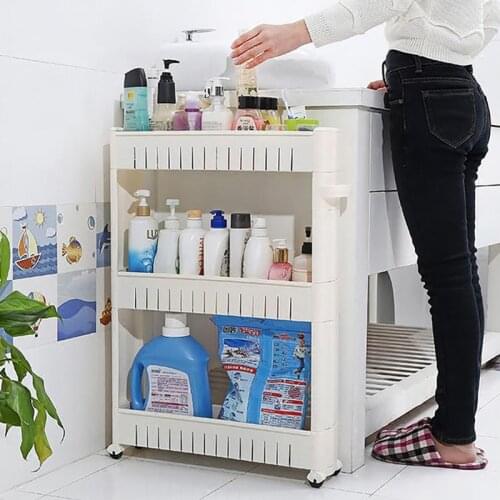 Bathroom Storage Rack Shelves Bath Organizer Shelf Shower Organizer Bathroom Household Utensils Plastic 3 layer Floor Type