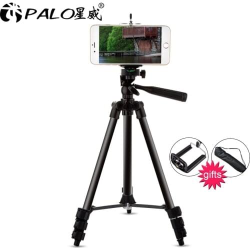 PALO Portable Tripod For Digital SLR Camera Projector DV Tablet Mobile Holder Clip Stand Camera For Xiaomi For Huawei For iPhone