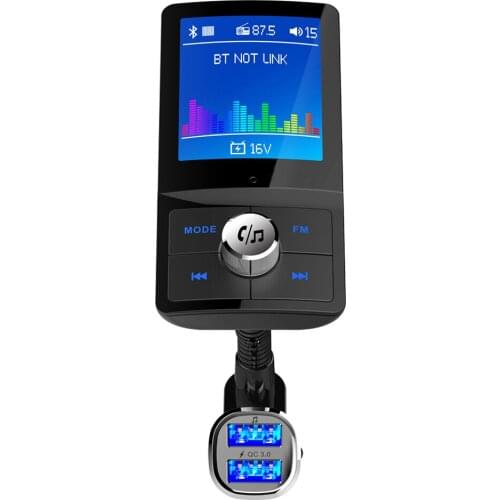 QC3.0 Quick Charge Car Bluetooth MP3 Player Car Audio FM Transmitter Phone Hands-free Factory Production Can Be Wholesale