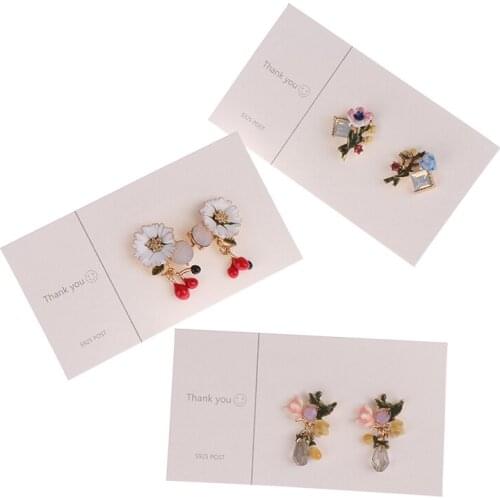 Retro Colorful Enamel Flower Earrings 2021 Vintage Gold Color Alloy Multi Flowers Glass Small Stud Earrings Statement Jewelry