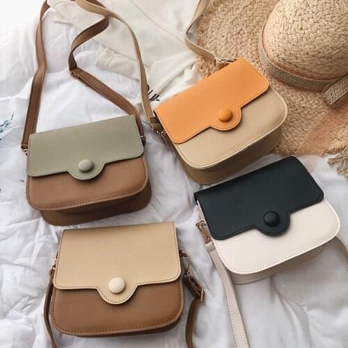 Bag Mochilas Casual Women Shoulder & Crossbody Flap Single Versatile Pu Classic Polyester Small Square Color Matching Tote