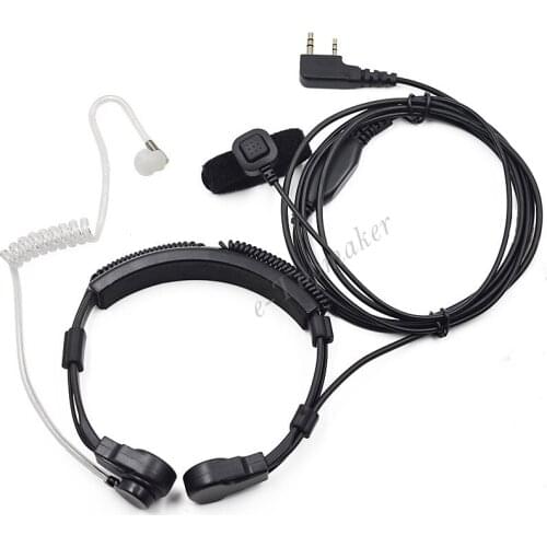 XQF Air Tube Earpiece Throat Microphone Headset Mic PTT for Baofeng Two Way Radio UV5R UV-B5 GT-3TP DM-5R Transceiver GT-3