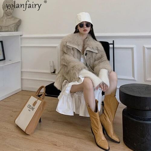 Шубы из натурального меха YOLANFAIRY China At AliExpress