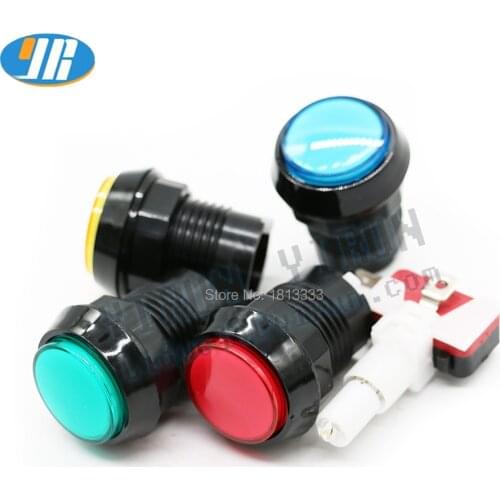 10pcs 32mm push button arcade button switch 12V illuminated LED B